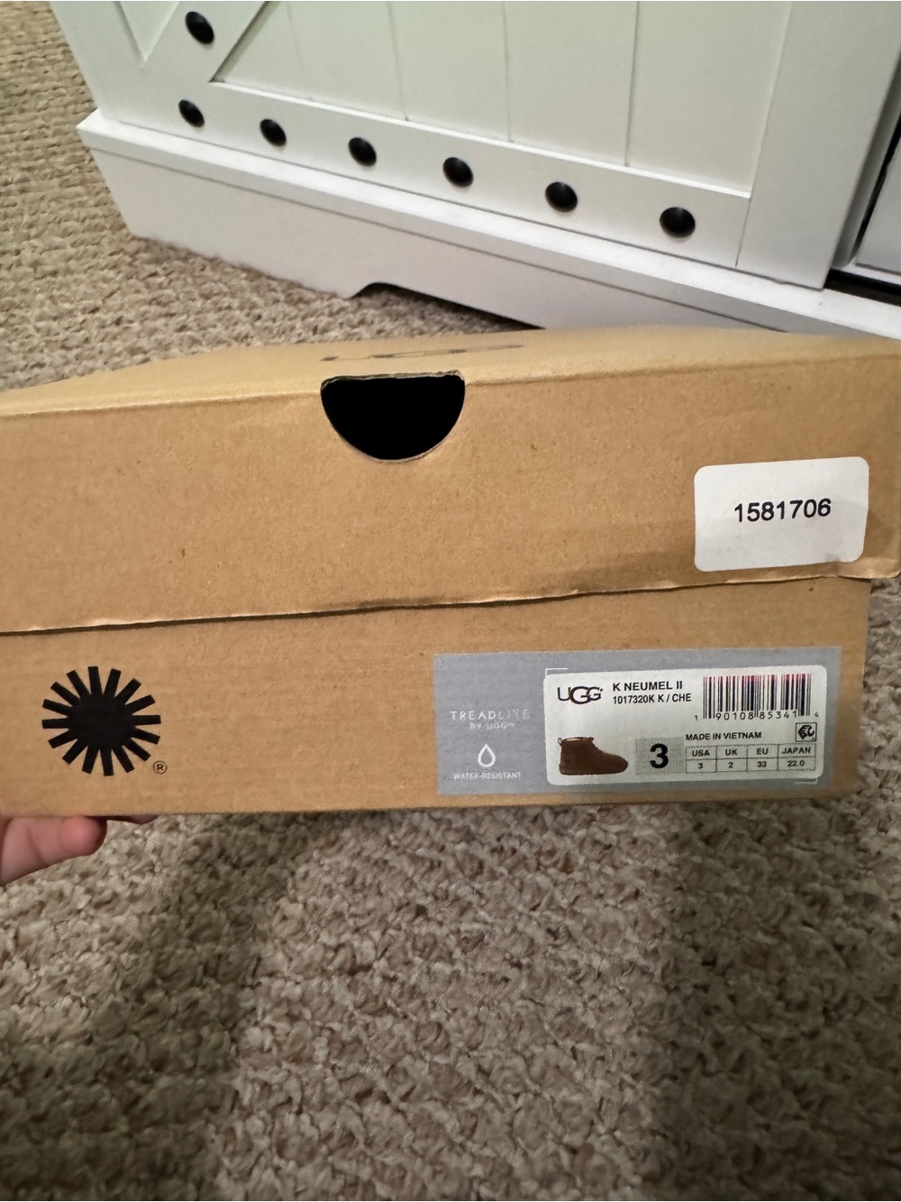 UGG Chestnut Neumel II Shoe Box